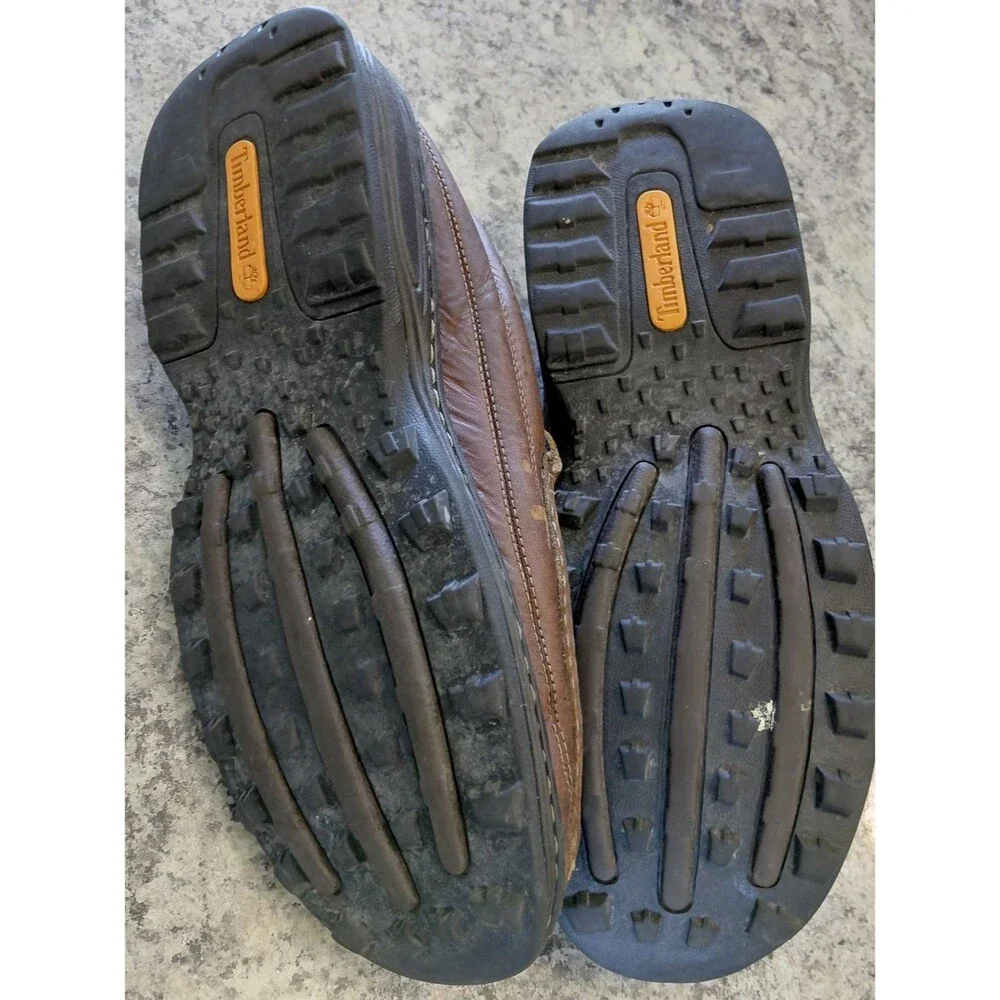 Timberland Brown Leather Slip-On Boat Shoes